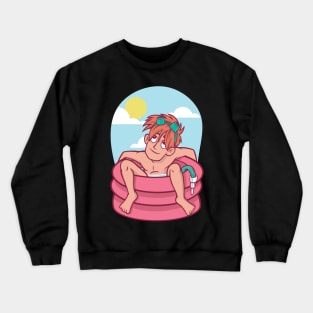 Summer - inflatable pool Crewneck Sweatshirt